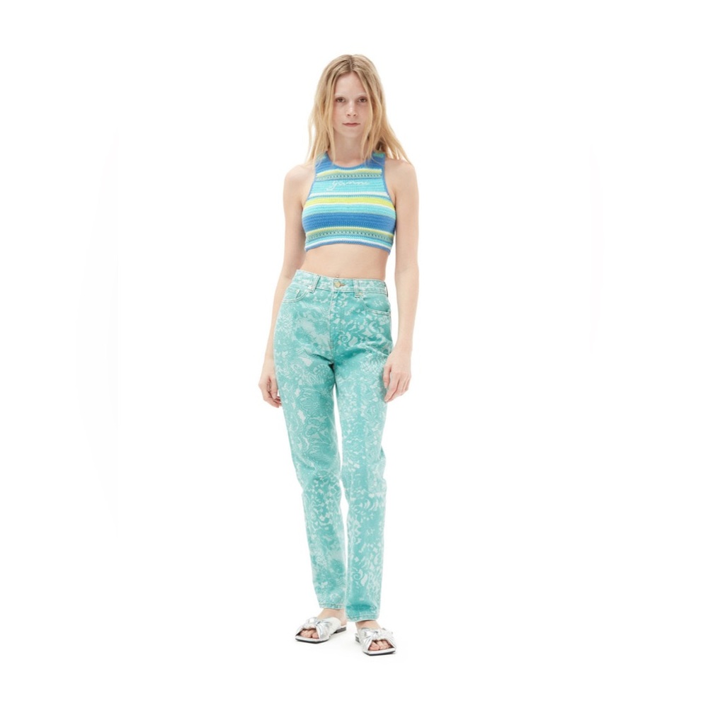 Ganni Lace Printed Swigy Jeans